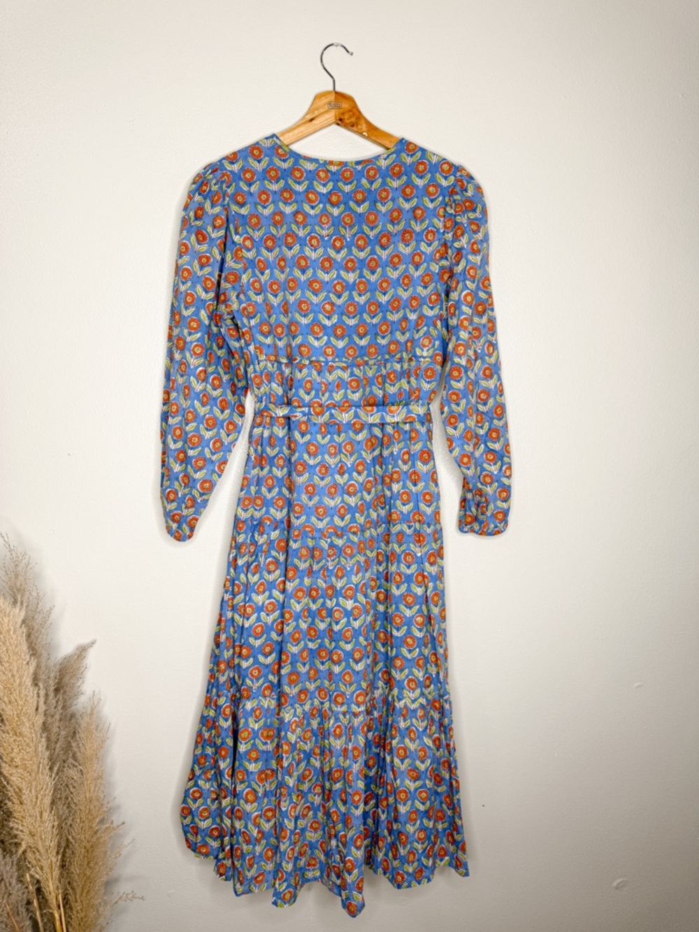 Emerson Fry India Collection Heirloom Midi Dress~Wednesday Flower Blues - Picture 7 of 14